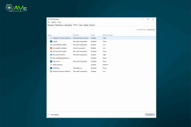 Limit unnecessary start up program