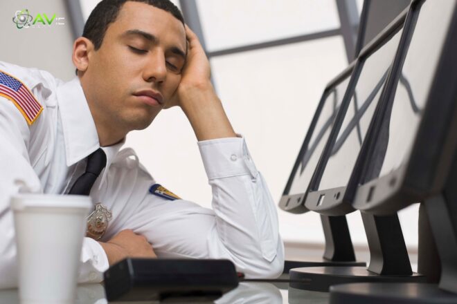 Guards poor sleep