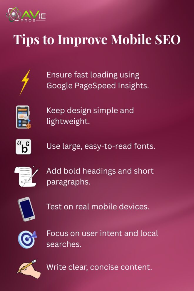 Tips to improve mobile SEO